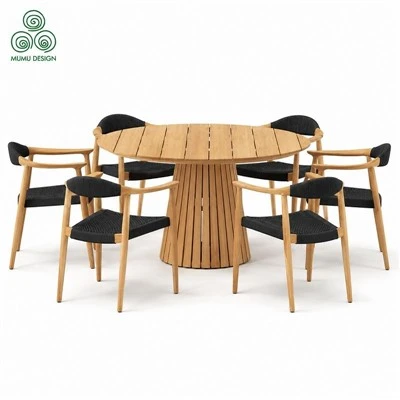 Table d'extérieur en bois massif